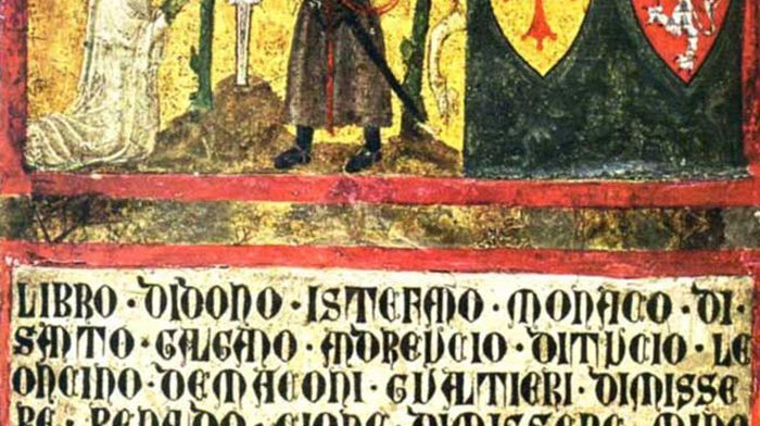 Le copertine dipinte dei registri di biccherna e le prime immagini di San Galgano